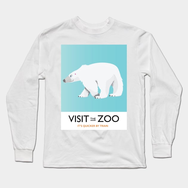 Visit The Zoo Polar Bear Long Sleeve T-Shirt by nickemporium1